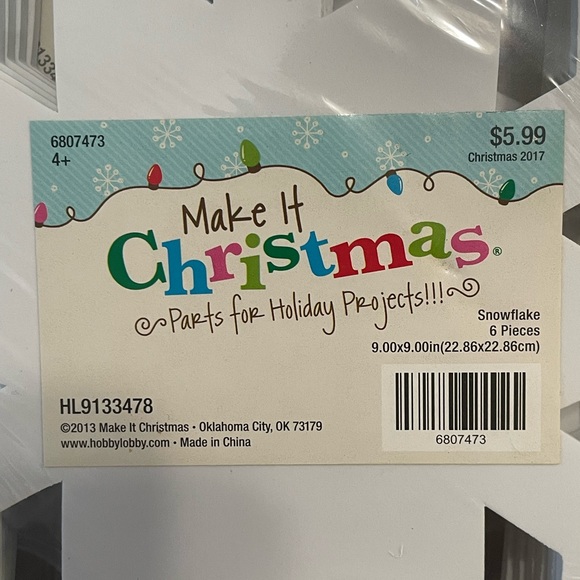 Snowflake ❄️ Crafting Bundle, 3-6pk 9x9 Inch White, 3-12pk of Blue&White 5x4 NWT - Picture 8 of 10